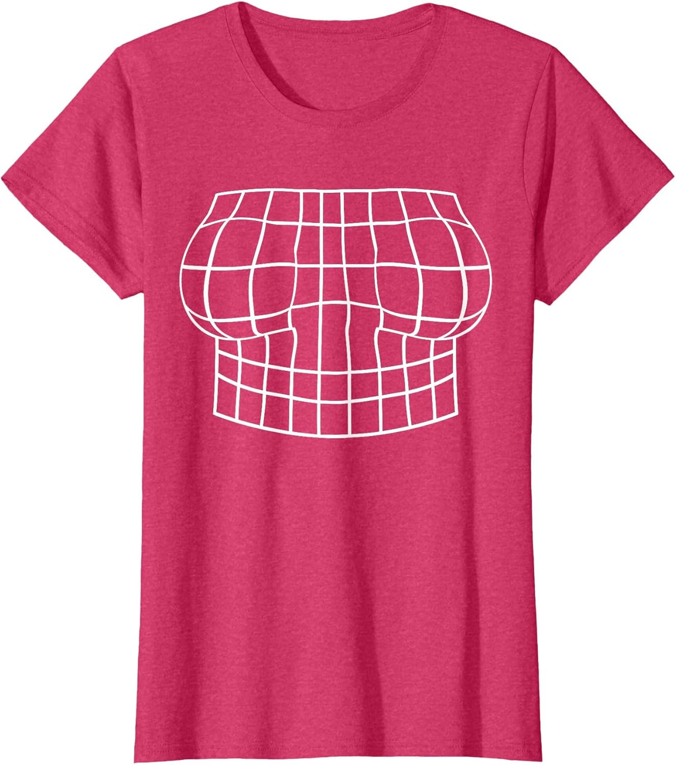 Magnified Chest Optical Illusion Grid Boobs 3D Graphics Idea