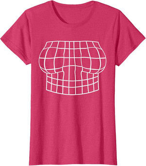 Magnified Chest Optical Illusion Grid Boobs 3D Graphics Idea