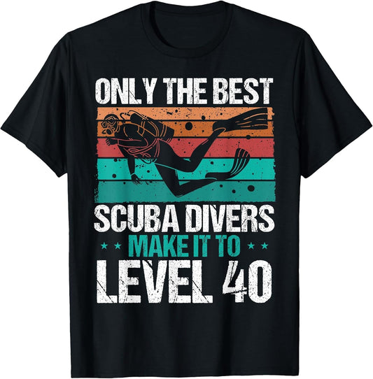 40 Birthday Scuba Diving Level 40 Year Old Diver Snorkeling