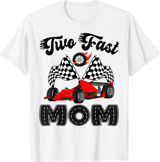 Two Fast Mom of The Birthday Boy Racing Car Party