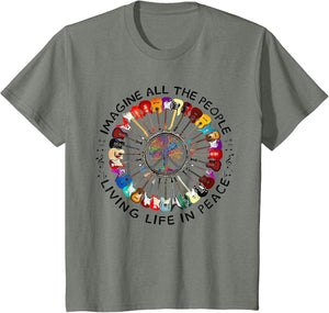 Imagine Music Peace and Music Guitar Circle Harmony