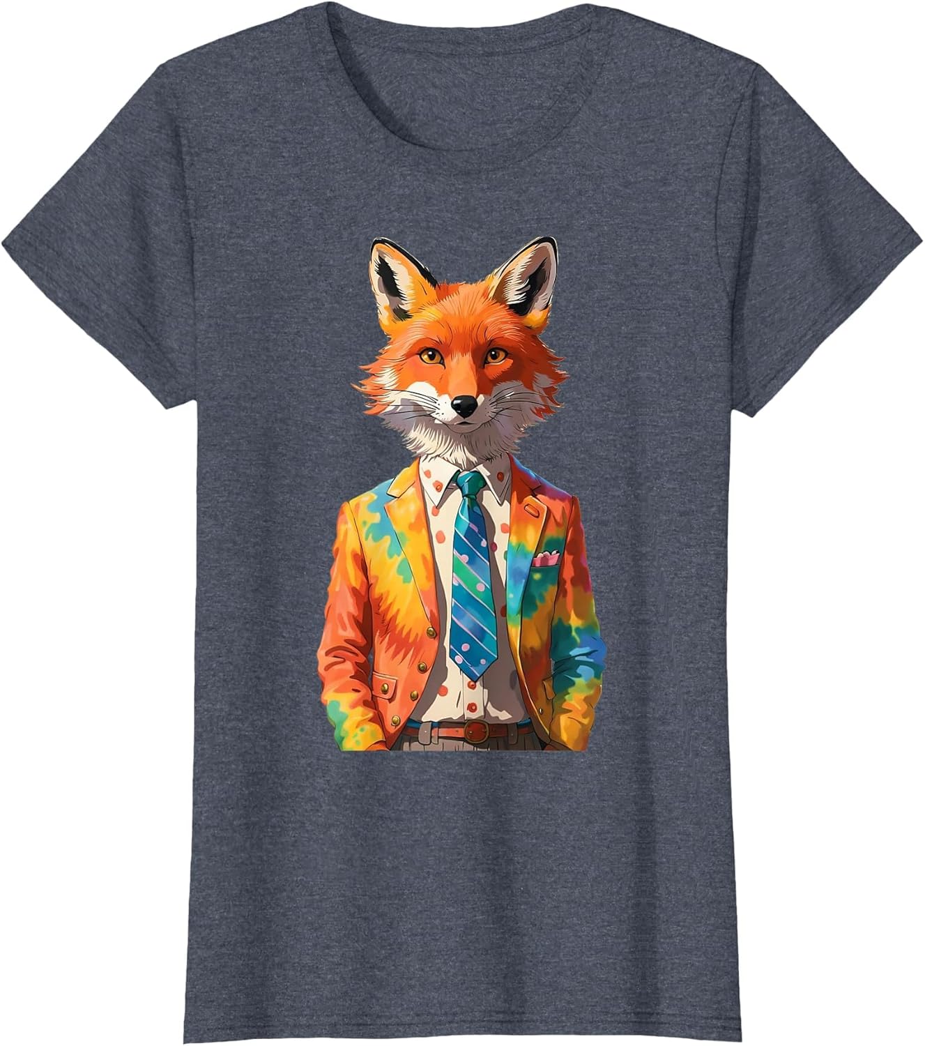 Mr. Fox in a tie dye Suit