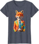 Mr. Fox in a tie dye Suit