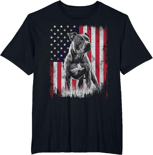 Pit Bull Dog Dad Mom 4th of July Patriotic USA Women Men