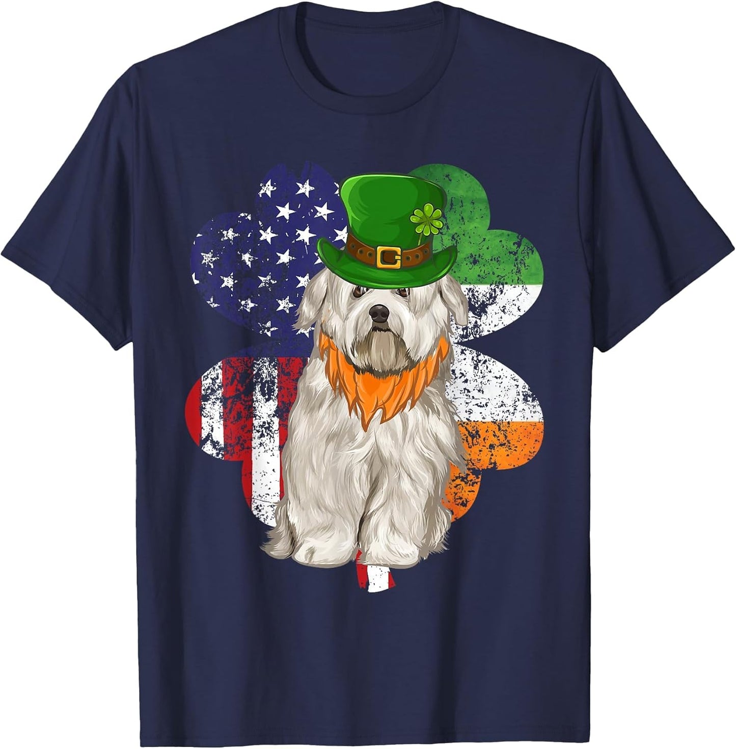 Irish American Flag Cotton Tulear