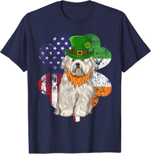 Irish American Flag Cotton Tulear