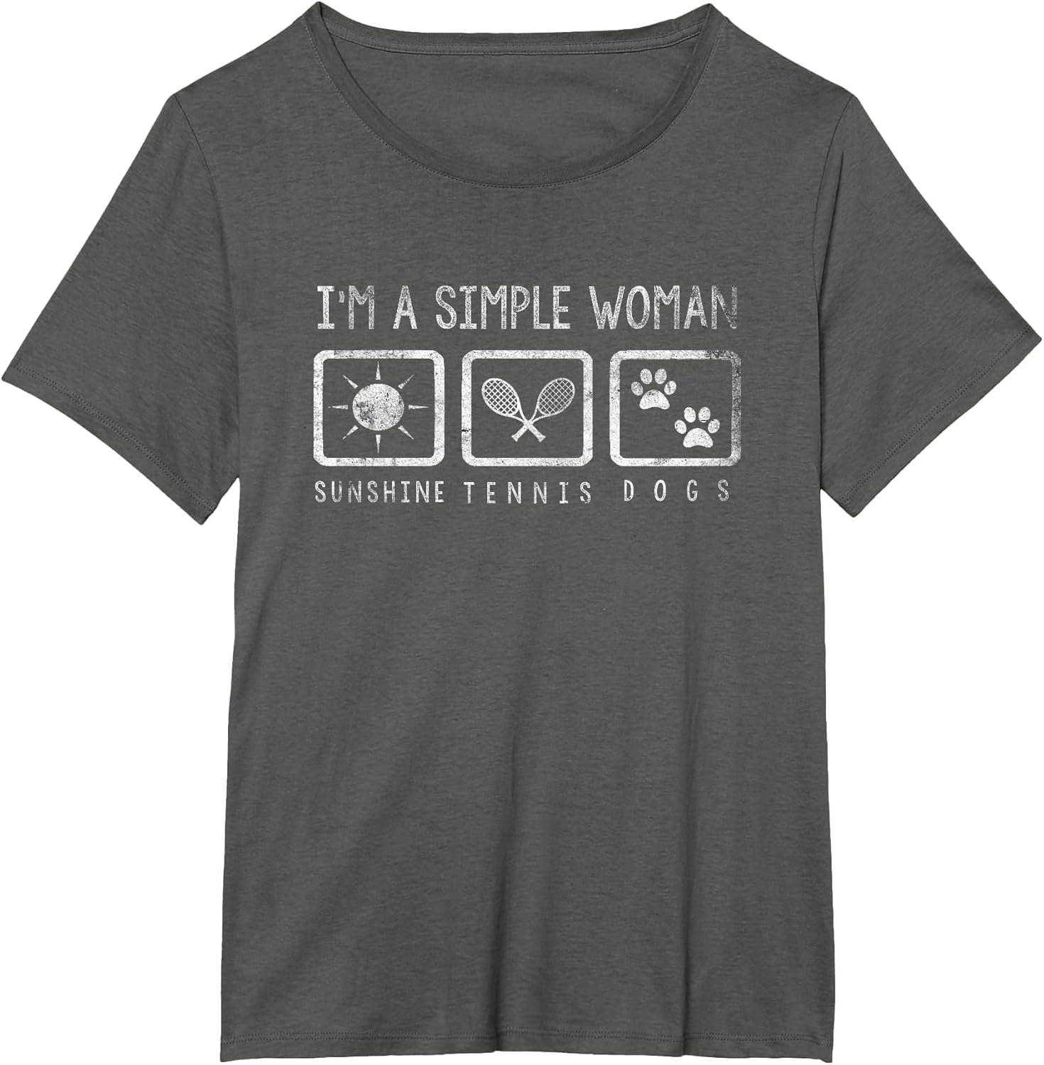 Sports Lover I'm A Simple Woman Sunshine Tennis Dogs