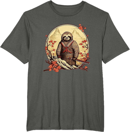 Samurai Sloth Kawaii Japan Style Anime Manga