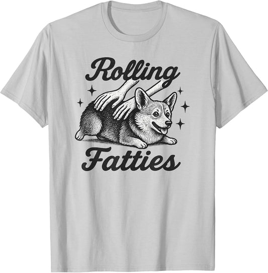 Rolling Fatties Corgi Petting Funny Dog Lover Design