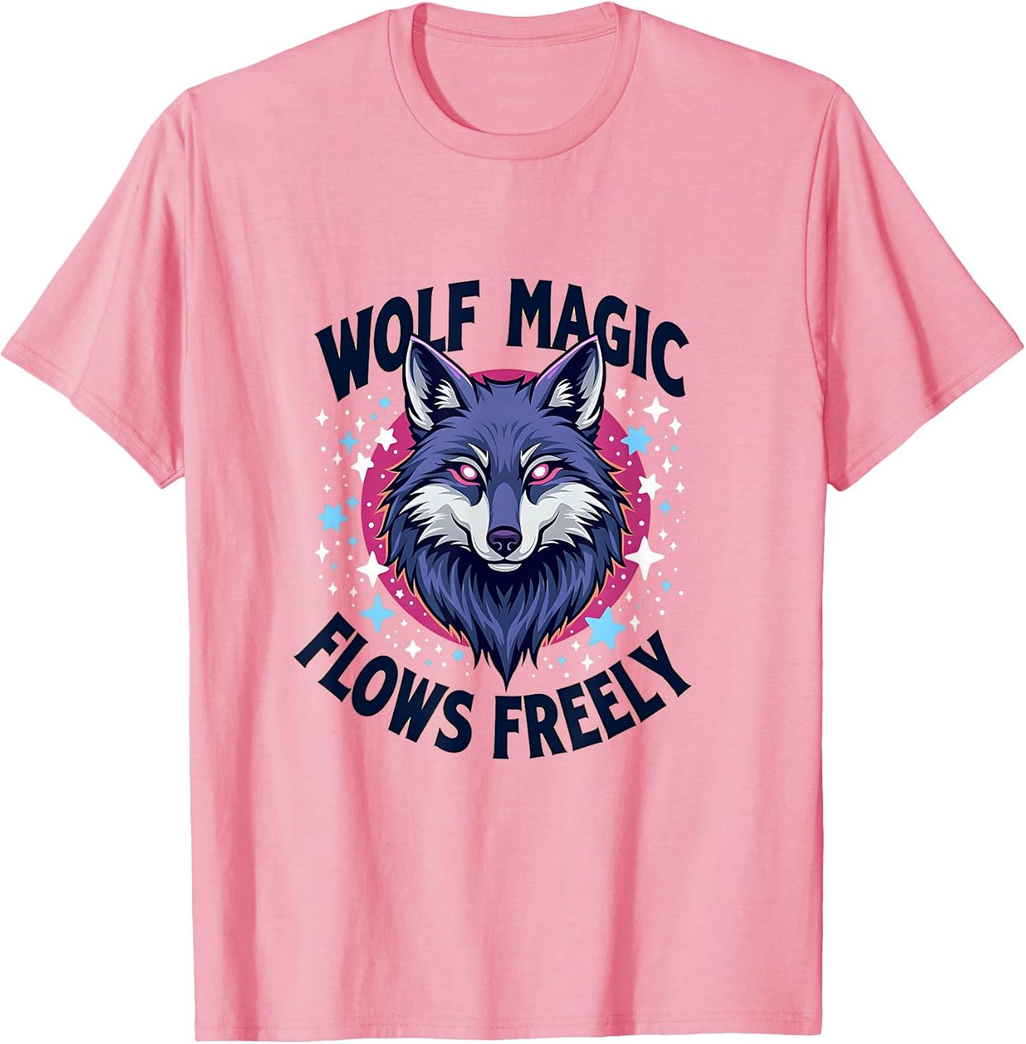 Wolf Magic Flows Freely Mystical Design