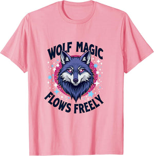 Wolf Magic Flows Freely Mystical Design