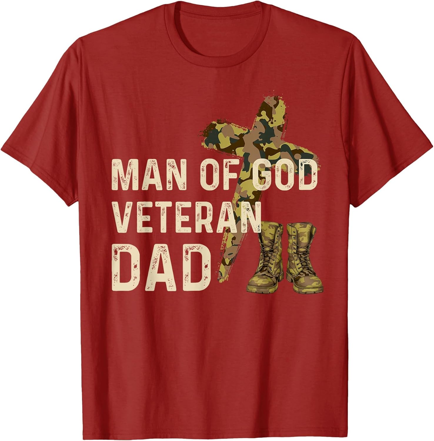 Man of God Veteran Dad Christian Jesus Camouflage Army Camo