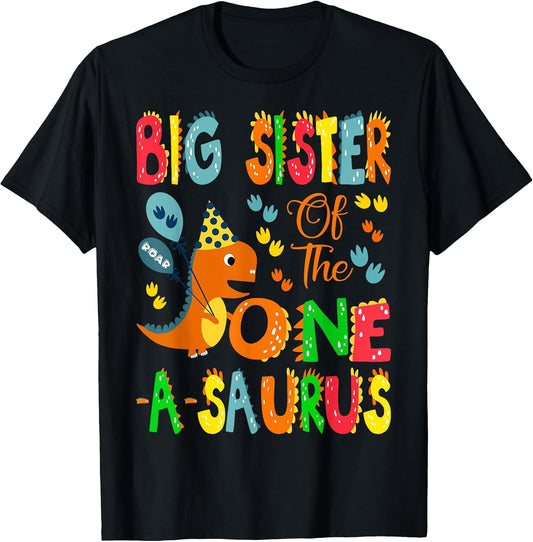Big Sister of The One-A-Saurus 1st Birthday Boy Dinosaur