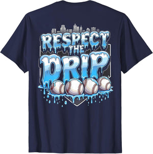 Baseball Dripping Shirt for Boys Ice Cream Respect The Drip