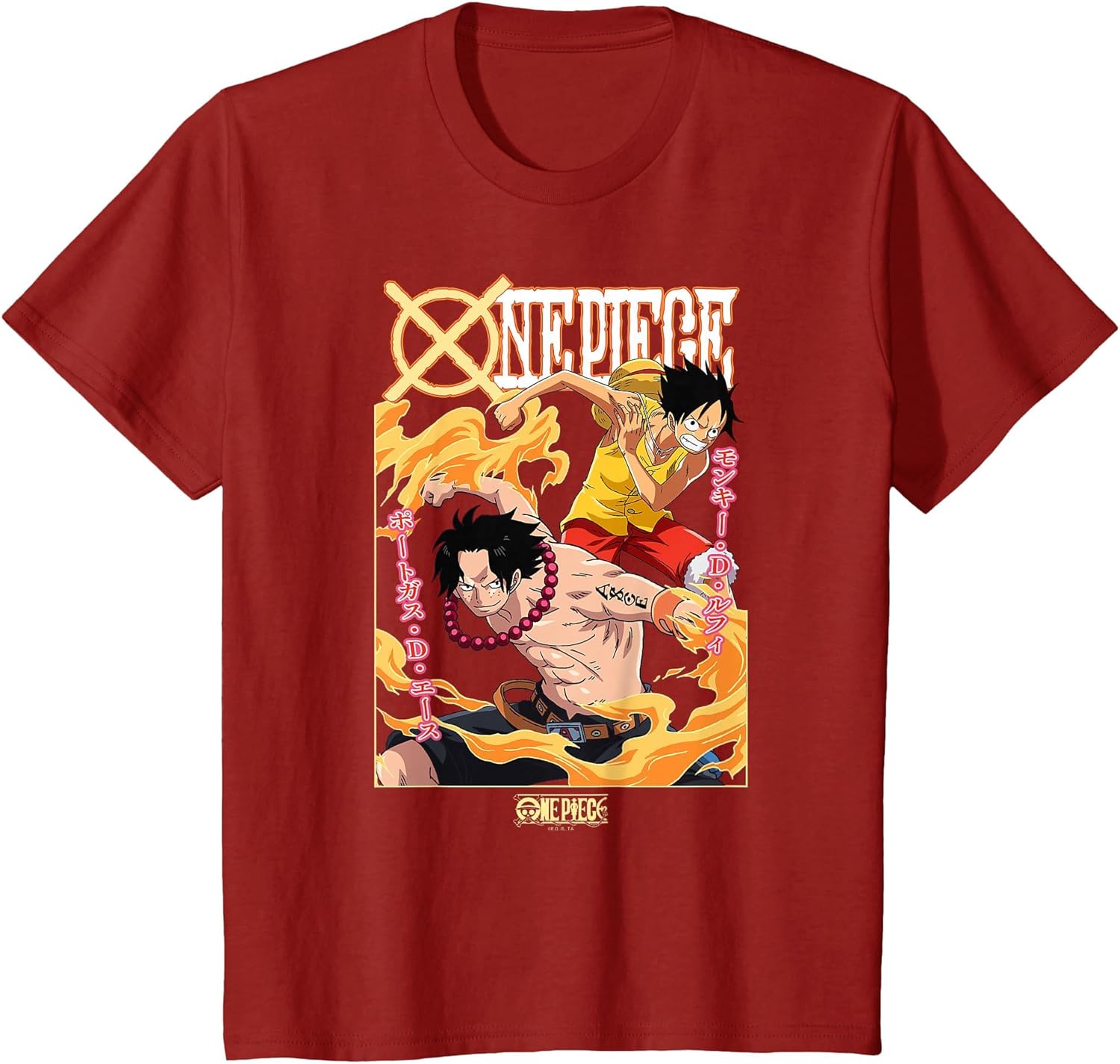 One Piece Anime Ace and Luffy Team Up Kanji