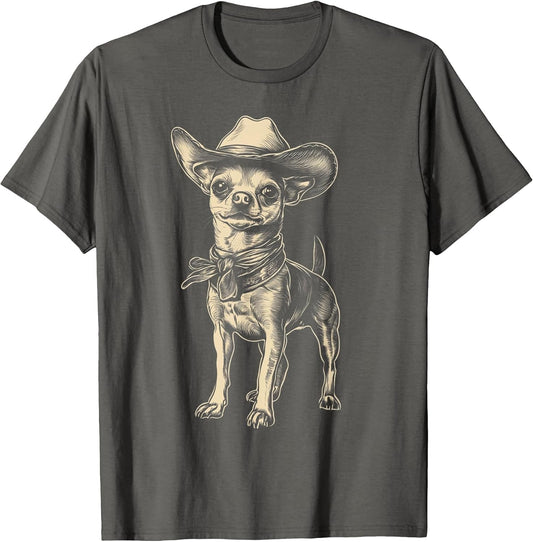 Chihuahua Wearing Cowboy Hat Funny Western Dog Mom Dad
