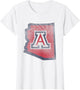 Arizona Wildcats Retro State Officially Licensed