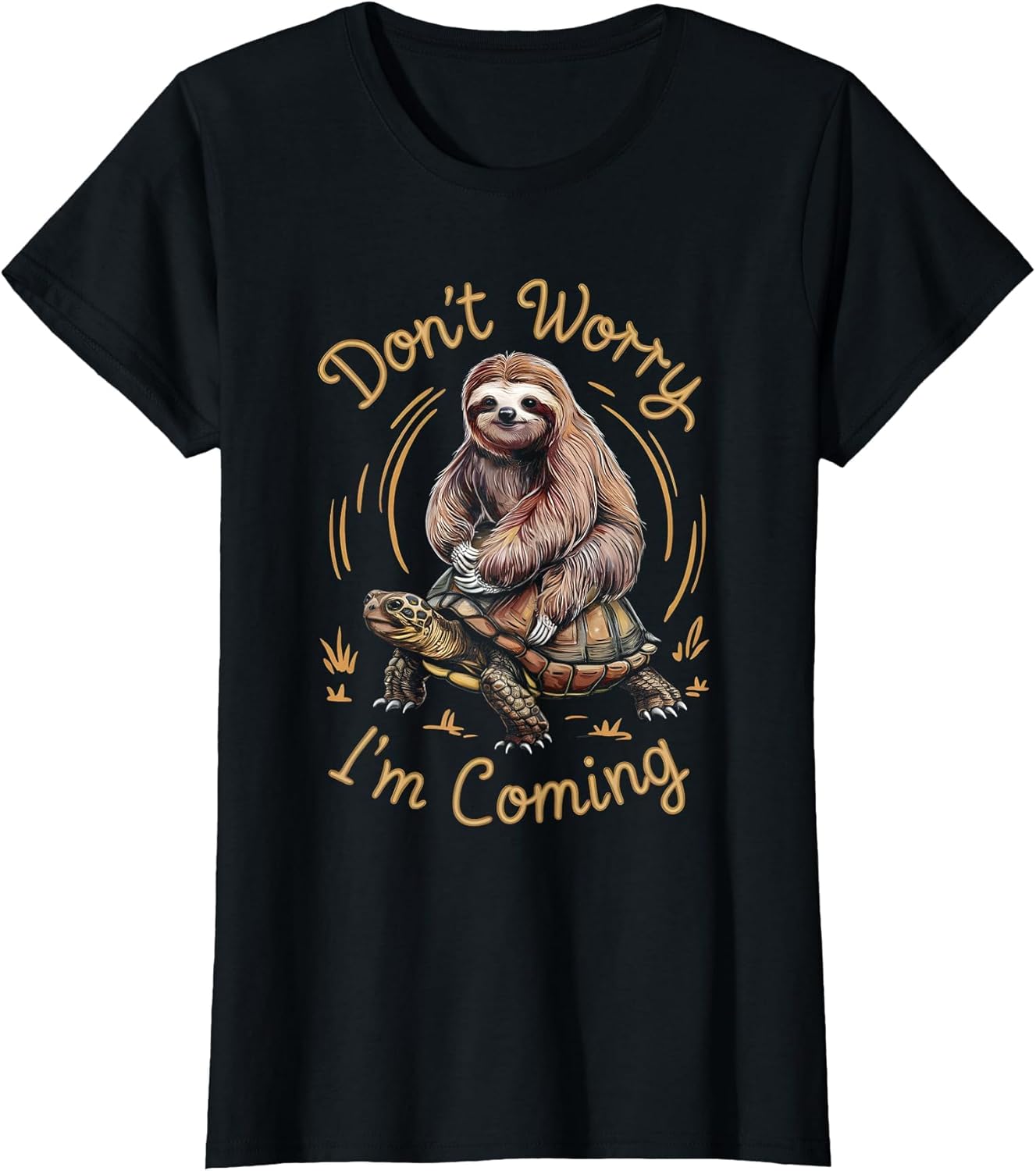Sloth Riding Turtle Lazy Animal Lover Meme Men