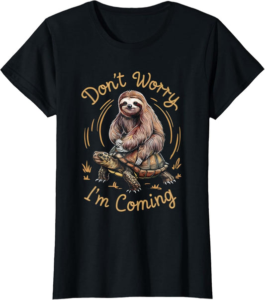 Sloth Riding Turtle Lazy Animal Lover Meme Men
