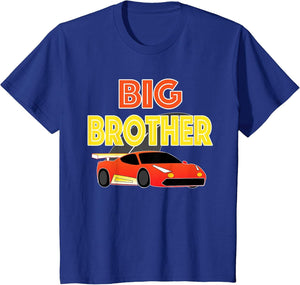 Kids Kids Big Brother Race Car Shirt for Boys Racing