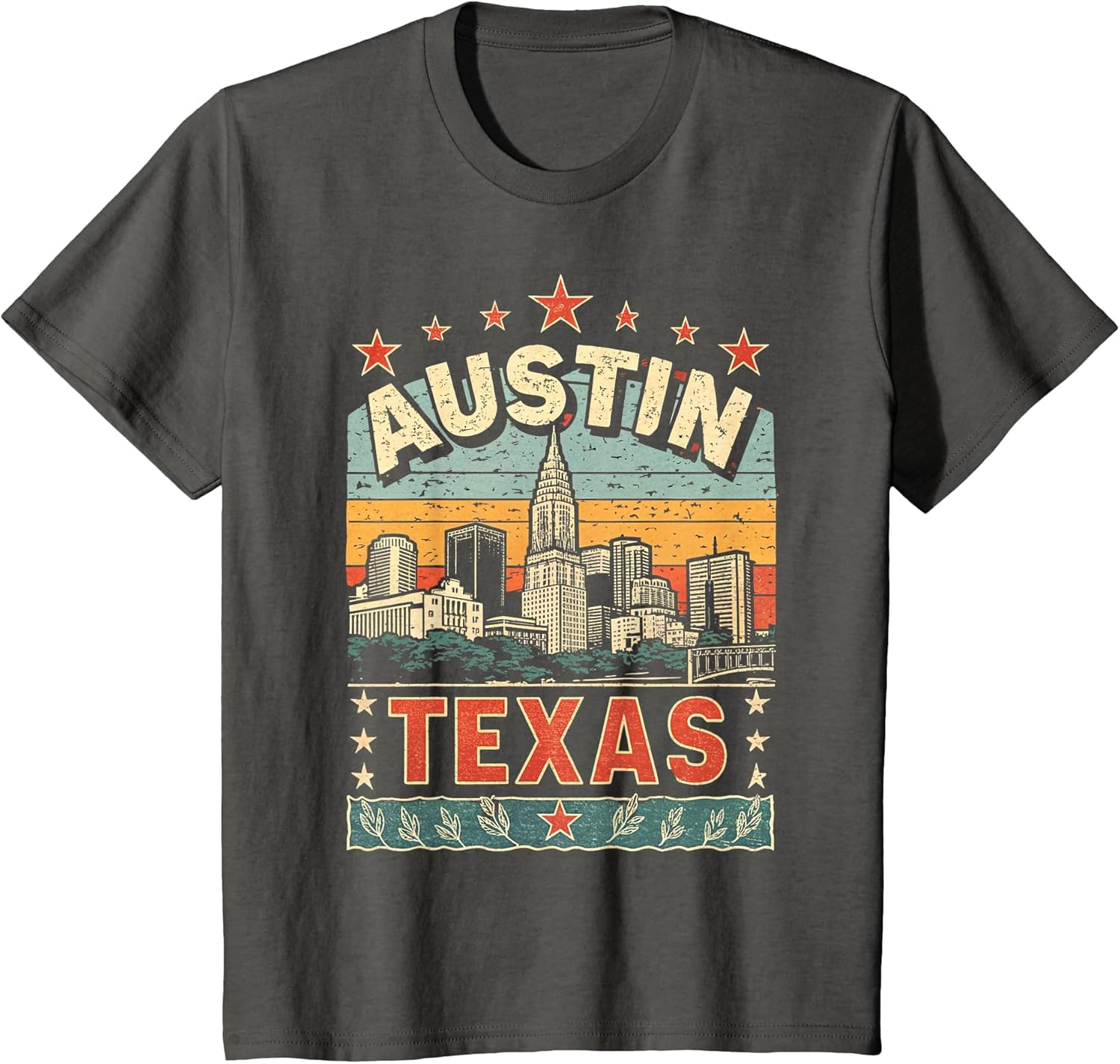 Austin Texas Skyline Retro Vintage Graphic Design City Love