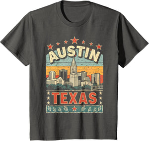 Austin Texas Skyline Retro Vintage Graphic Design City Love