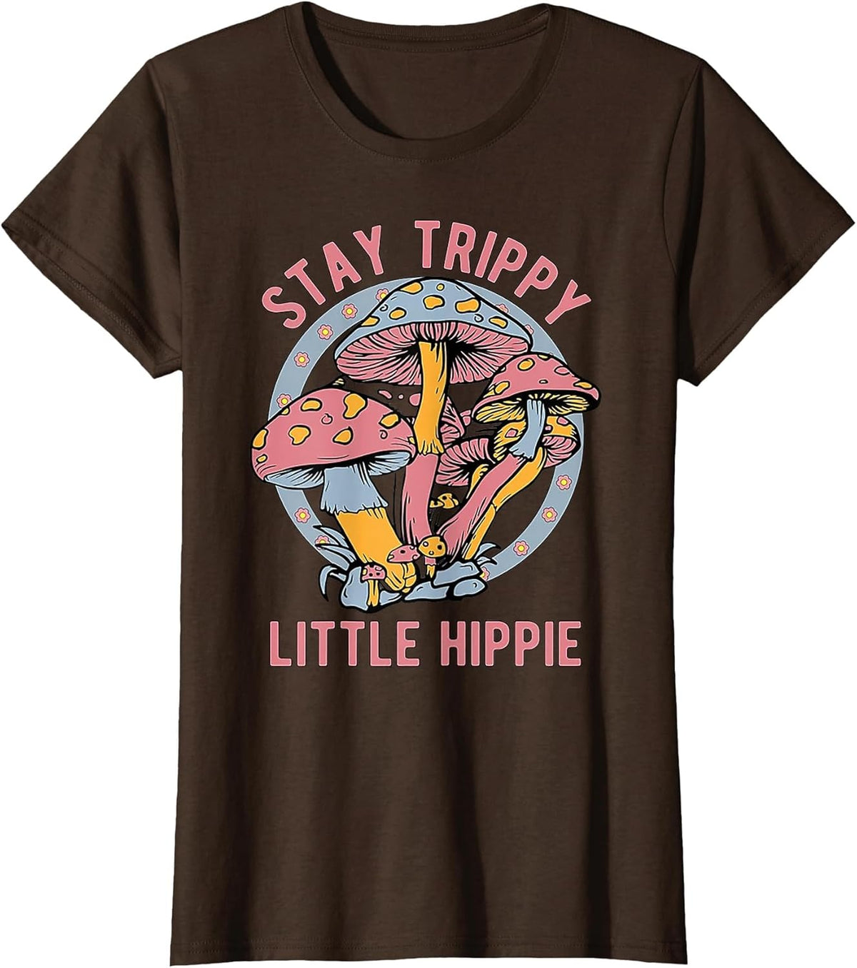 Stay Trippy Little Hippie Retro Mushrooms 60s 70s