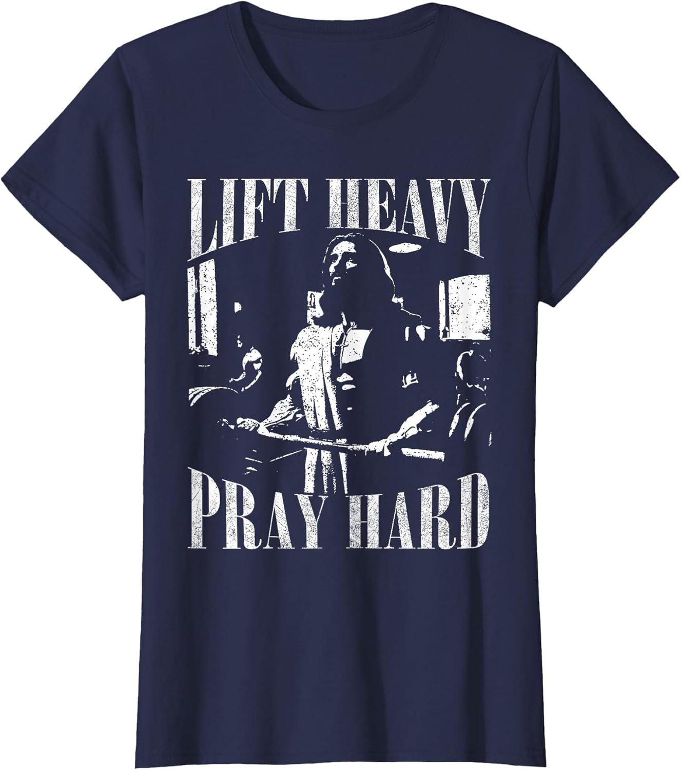 Lift Heavy Pray Hard Gym Jesus Christian for Christian