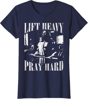 Lift Heavy Pray Hard Gym Jesus Christian for Christian