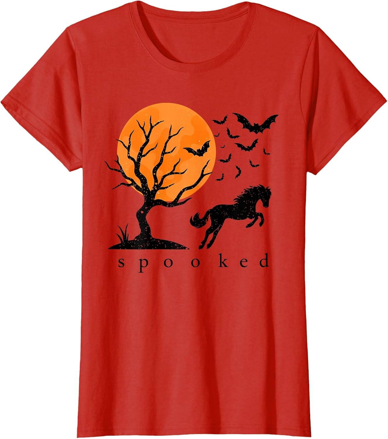 Spooked Horse Halloween Moon Bats Horse Ghost Spooky Season