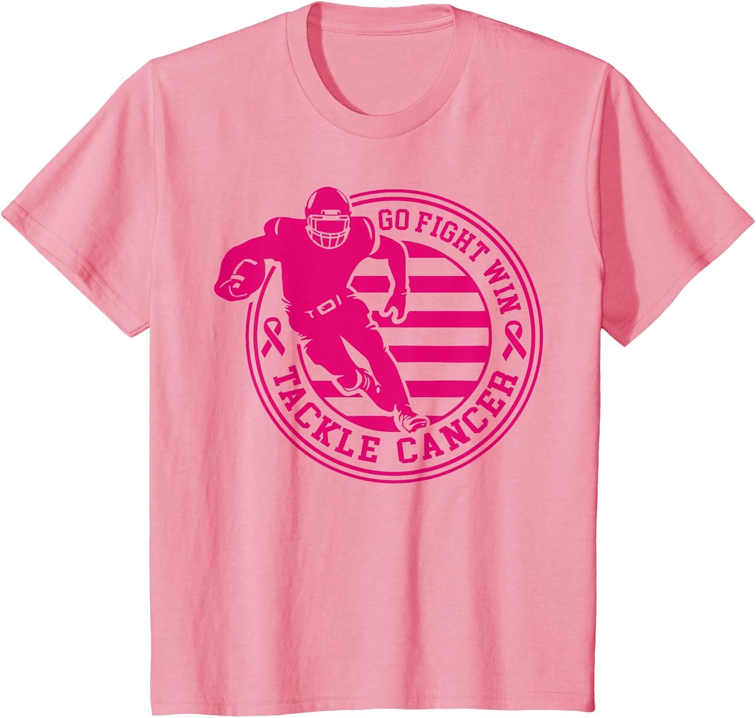 Tackle Breast Cancer Awareness Football Pink Ribbon Boys Kid