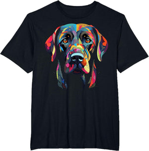Labrador Retriever Colorful Dog Face Funny Lab Lover Black