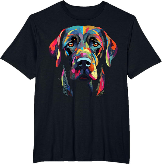 Labrador Retriever Colorful Dog Face Funny Lab Lover Black