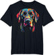 Labrador Retriever Colorful Dog Face Funny Lab Lover Black