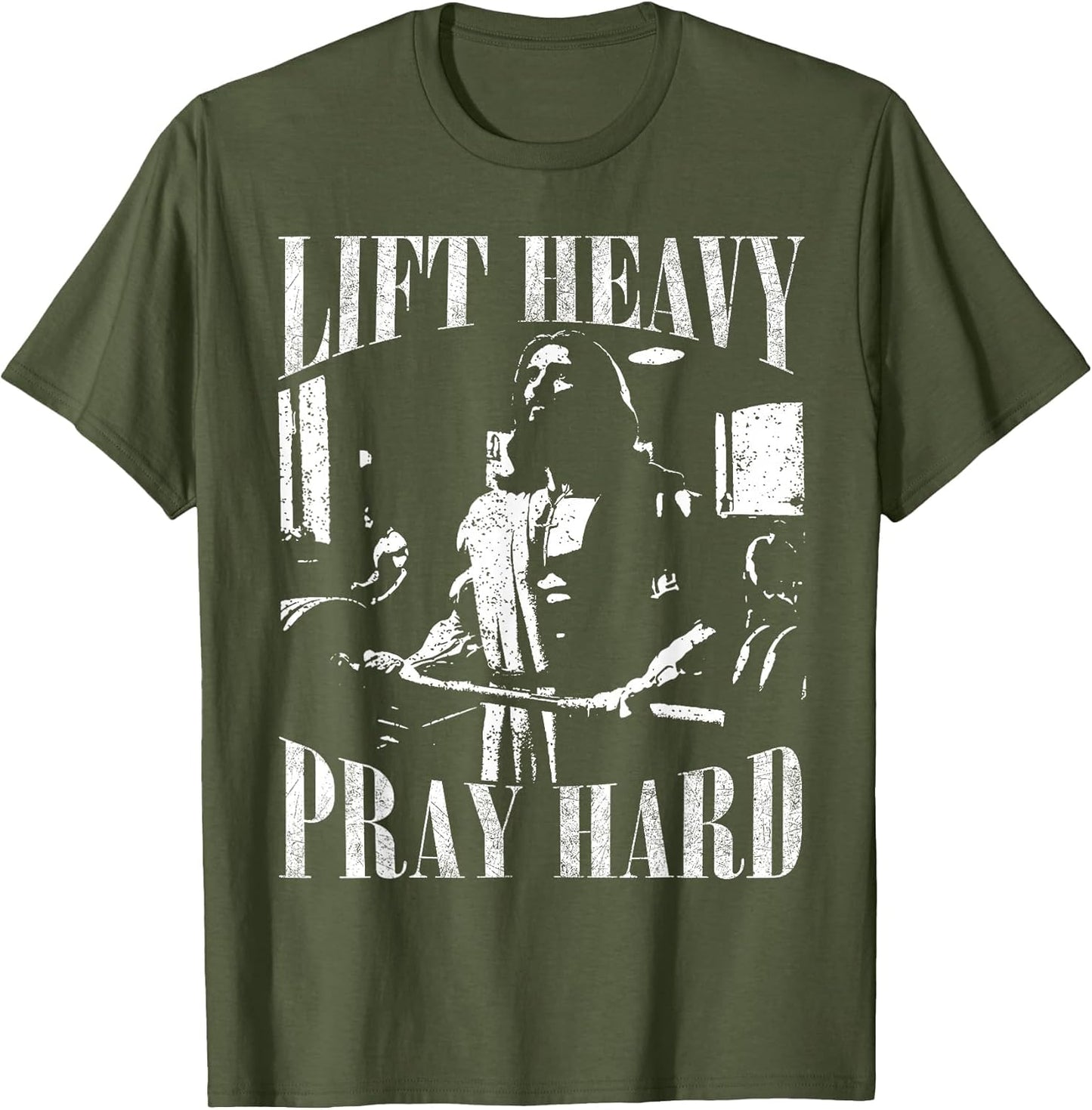 Lift Heavy Pray Hard Gym Jesus Christian for Christian