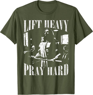 Lift Heavy Pray Hard Gym Jesus Christian for Christian