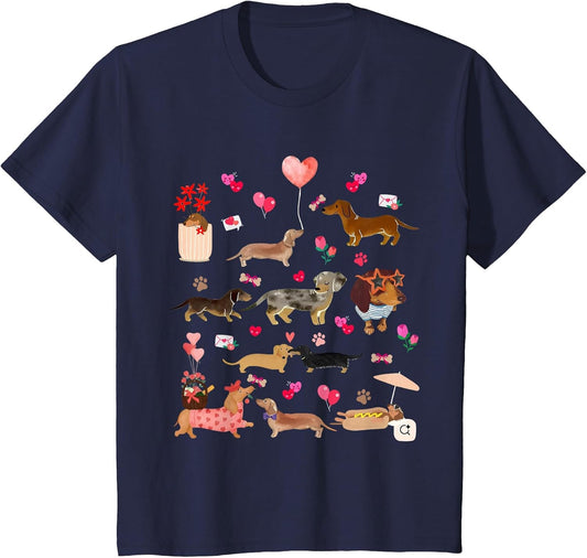 Cute Dachshund Valentine Heart Lover Doxie in Dog Dress