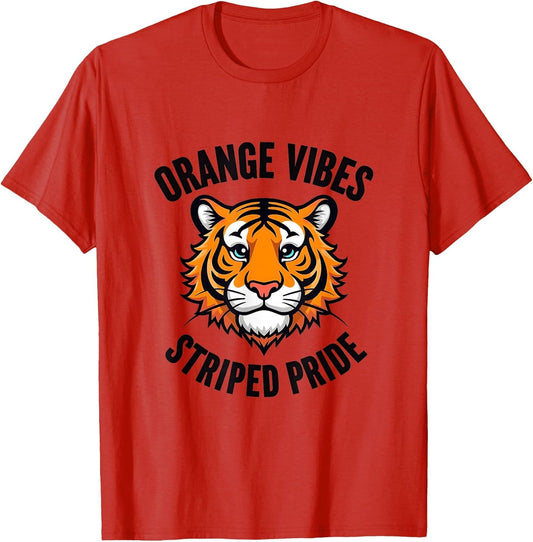 Orange Vibes Striped Pride Tiger Design