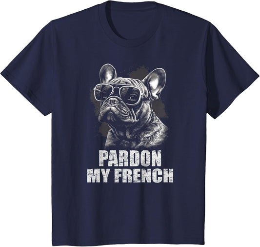 French Bulldog Funny Art with Pardon My French Design