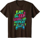 Eat Sleep Level Up Repeat Funny Gamer Video Game