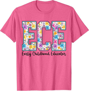 Retro ECE Early Childhood Educator Boho Floral ECE Teacher