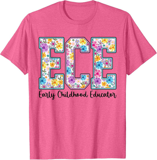 Retro ECE Early Childhood Educator Boho Floral ECE Teacher