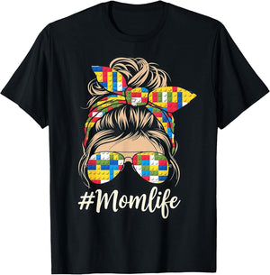 Building Block Messy Bun Mom Life Master Builder Mothers Day