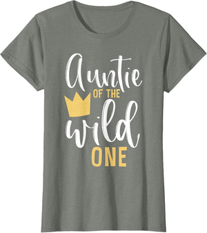 Auntie f The Wild One 1st Birthday First Thing Matching