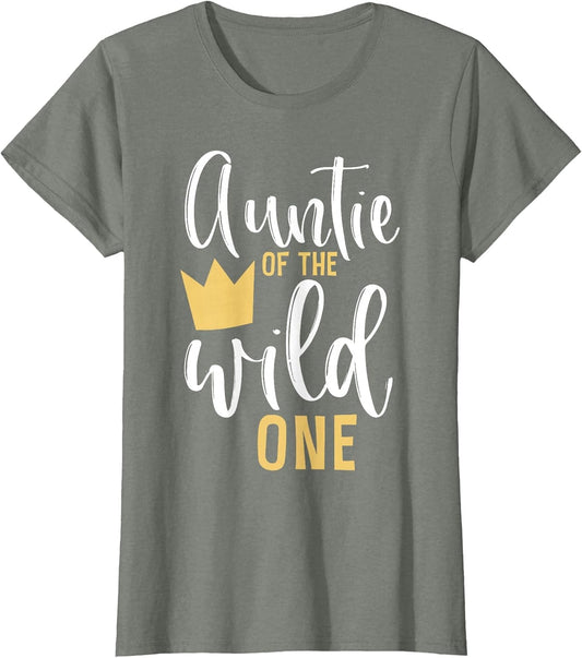 Auntie f The Wild One 1st Birthday First Thing Matching
