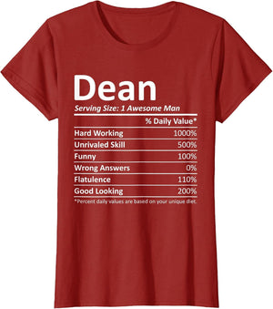 Dean Nutrition Funny Birthday Personalized Name Gift