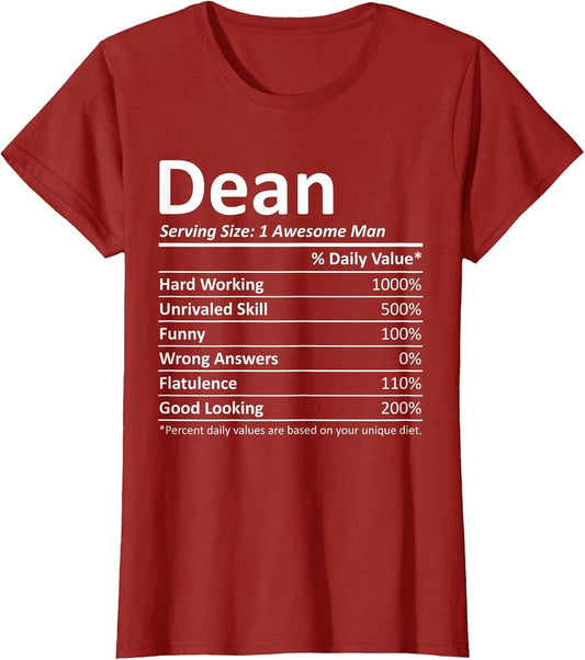 Dean Nutrition Funny Birthday Personalized Name Gift