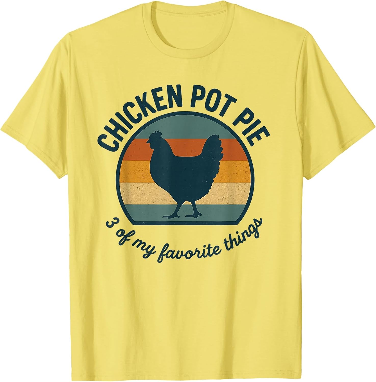 Chicken Pot Pie Retro Sunset Funny Farm Humor
