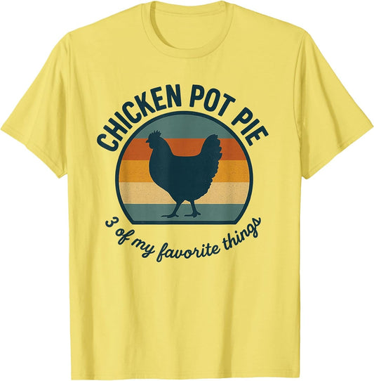 Chicken Pot Pie Retro Sunset Funny Farm Humor