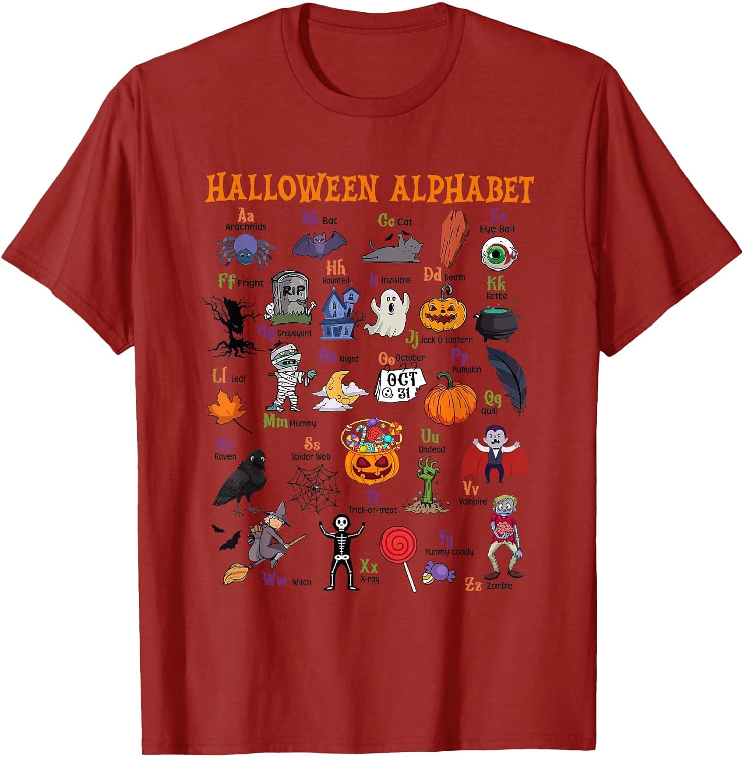 Halloween Alphabet ABCs Learning Kindergarten Teacher